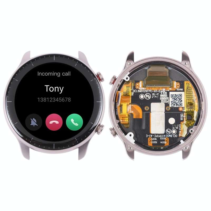 Original LCD Screen For Amazfit GTR 2 Digitizer Full Assembly With Frame(Silver)