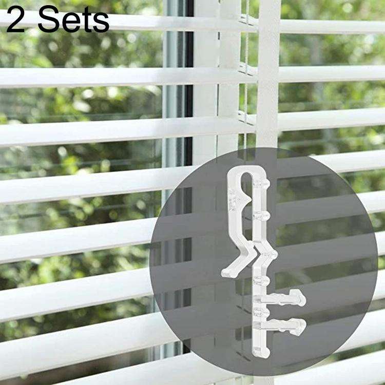 2 Sets 2.0 Inch Venetian blinds Baffle Sequins Lacing Film(White)