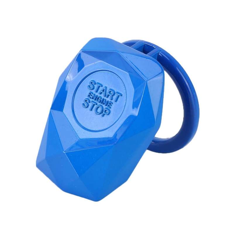 Car Engine Start Key Push Button Protective Cover (Blue)