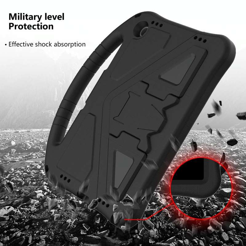 For Samsung Galaxy Tab A9+ EVA Shockproof Tablet Case with Holder(Black)
