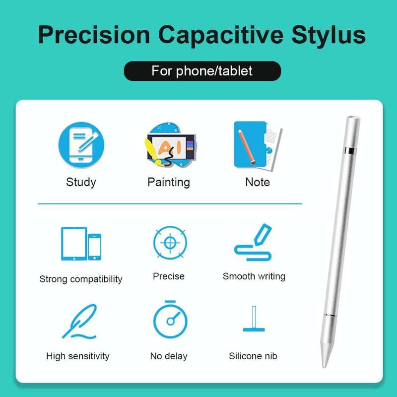 AT-25 2 in High-precision Mobile Phone Touch Capacitive Pen Writing Pen(Pink)