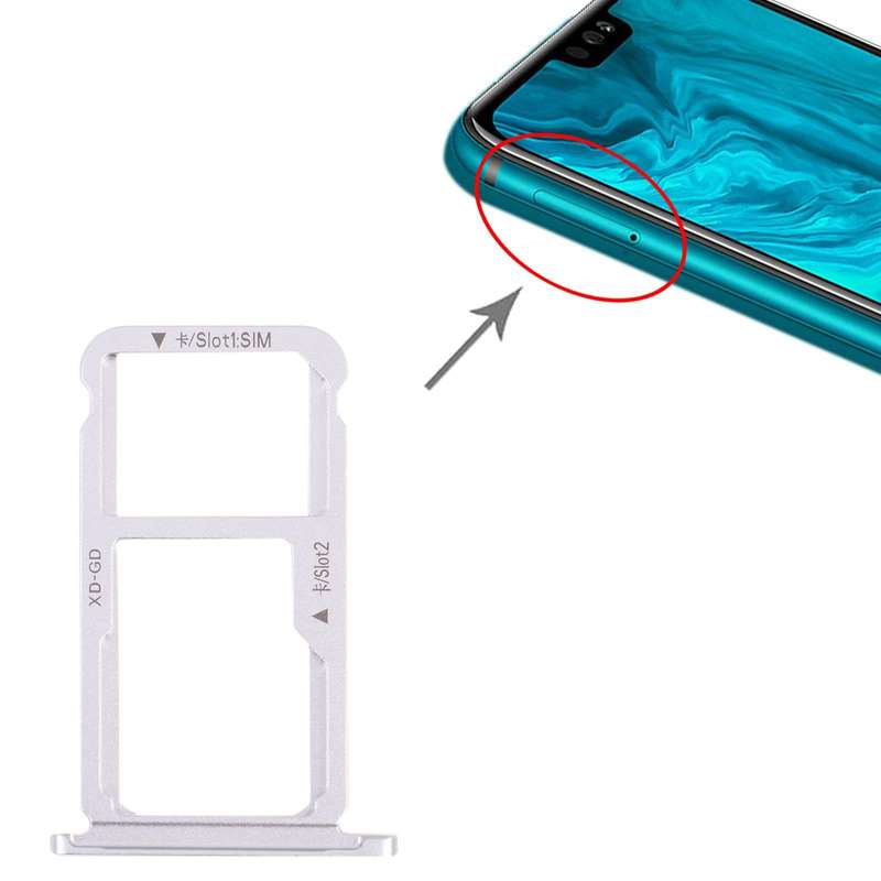 SIM Card Tray + SIM Card Tray / Micro SD Card Tray for Honor 9X Lite (Silver)