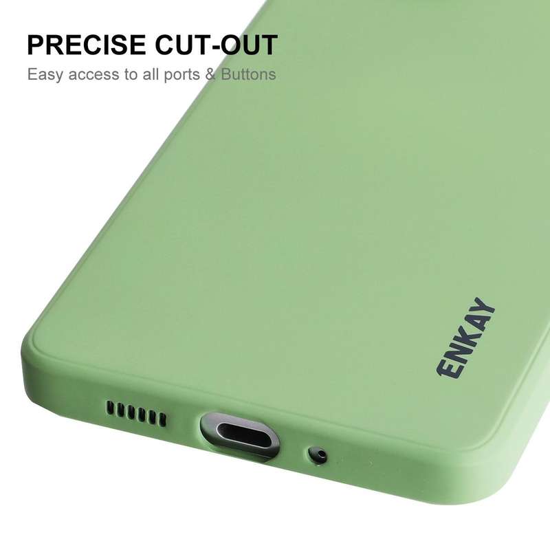 For Samsung Galaxy A73 5G ENKAY Liquid Silicone Soft Shockproof Phone Case(Light Green)