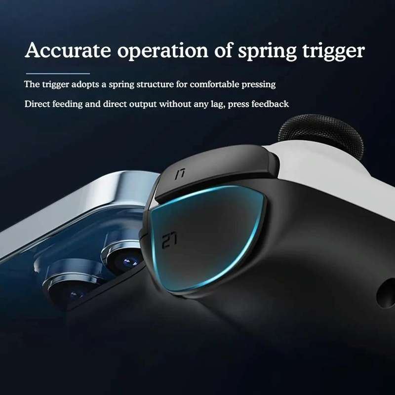 Mobile Phone Gaming Controller with Cooler & 2 Back Button Macro Programmable(Black)