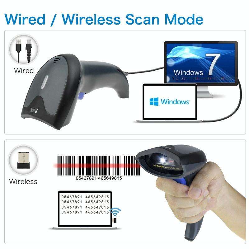 NETUM High-Precision Barcode QR Code Wireless Bluetooth Scanner, Model: Bluetooth + 2.4G + Wired