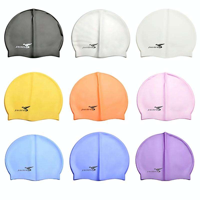 Pure Color Style Elastic Silicone Swimming Cap / Swimming Hat, SC601(Grey)