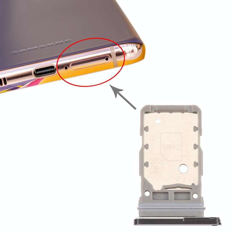 For Samsung Galaxy S21 / S21+ / S21 Ultra SIM Card Tray + SIM Card Tray (Black)