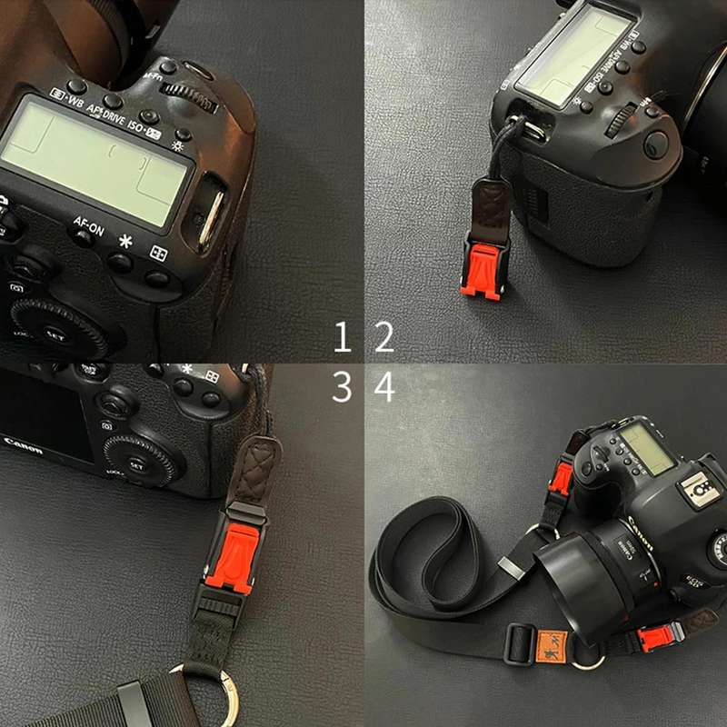 XJ03 Camera Shoulder Hanging Neck Strap(Khaki)