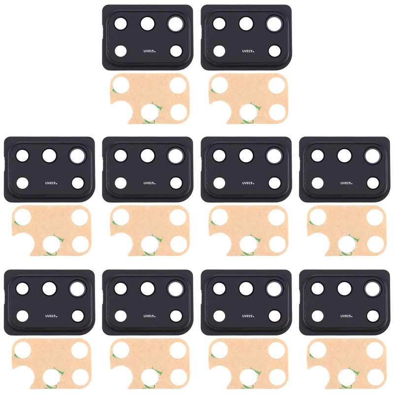 For Samsung Galaxy A31 10pcs Camera Lens Cover (Black)