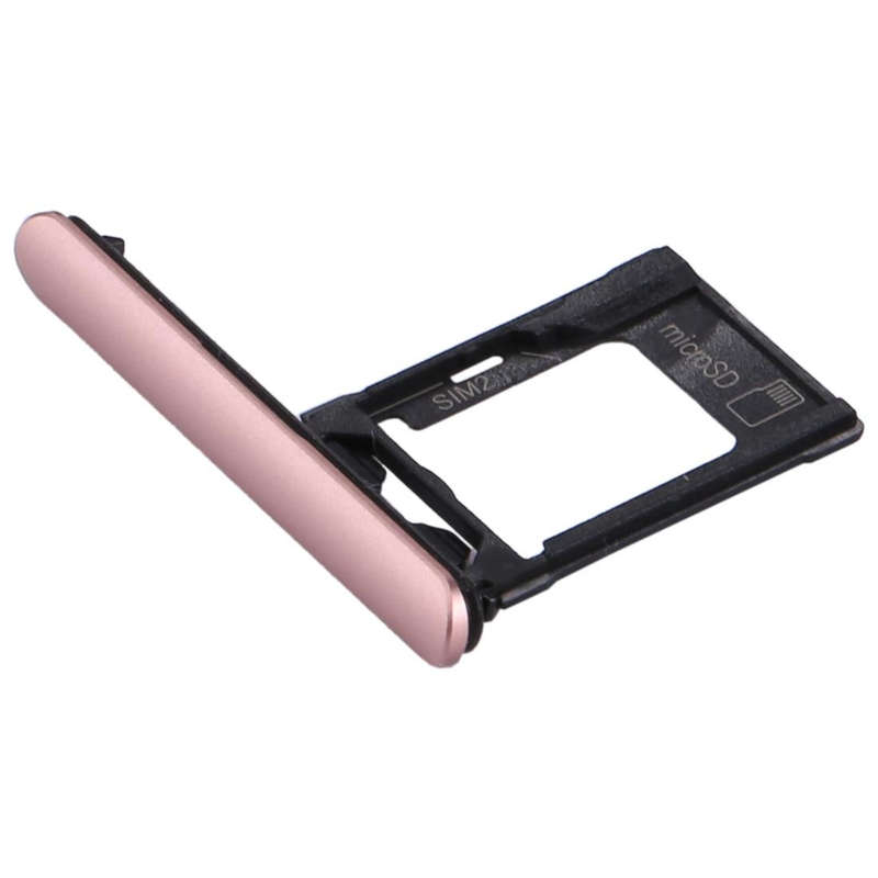 SIM / Micro SD Card Tray, Double Tray for Sony Xperia XZ1(Pink)