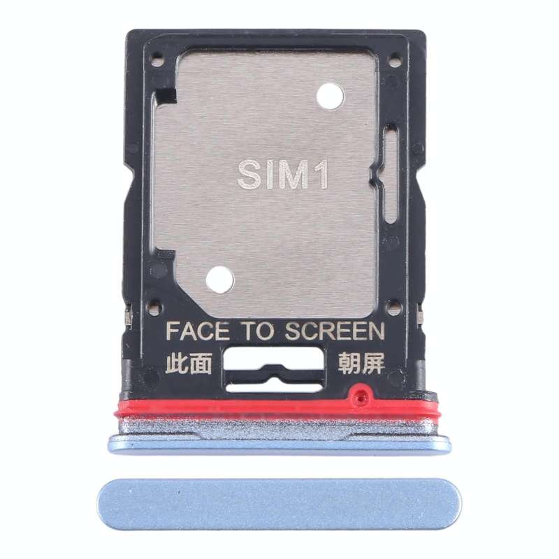 For Xiaomi Poco X4 GT SIM Card Tray + SIM Card Tray / Micro SD Card Tray (Blue)