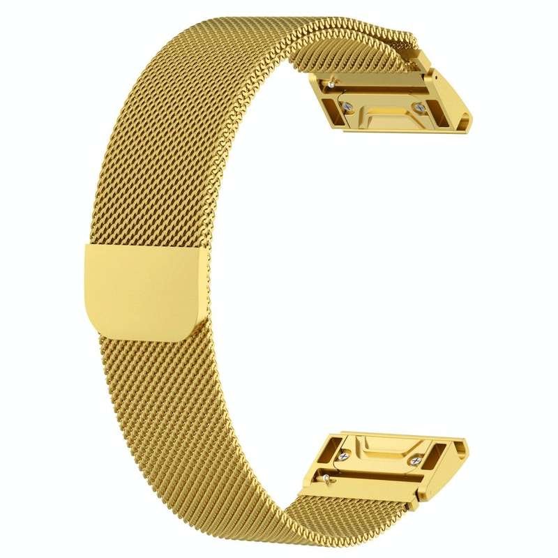 For Garmin Fenix 6S Milanese Watch Band(Gold)