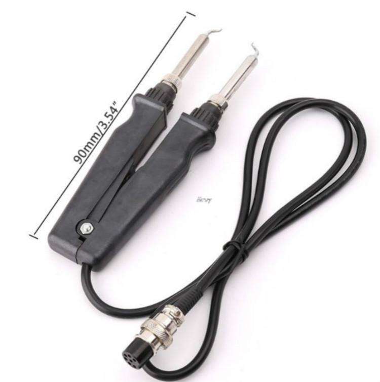 Double Soldering Iron Tweezers 902 Handle Pliers Electric Soldering Iron Clip Soldering Station A...