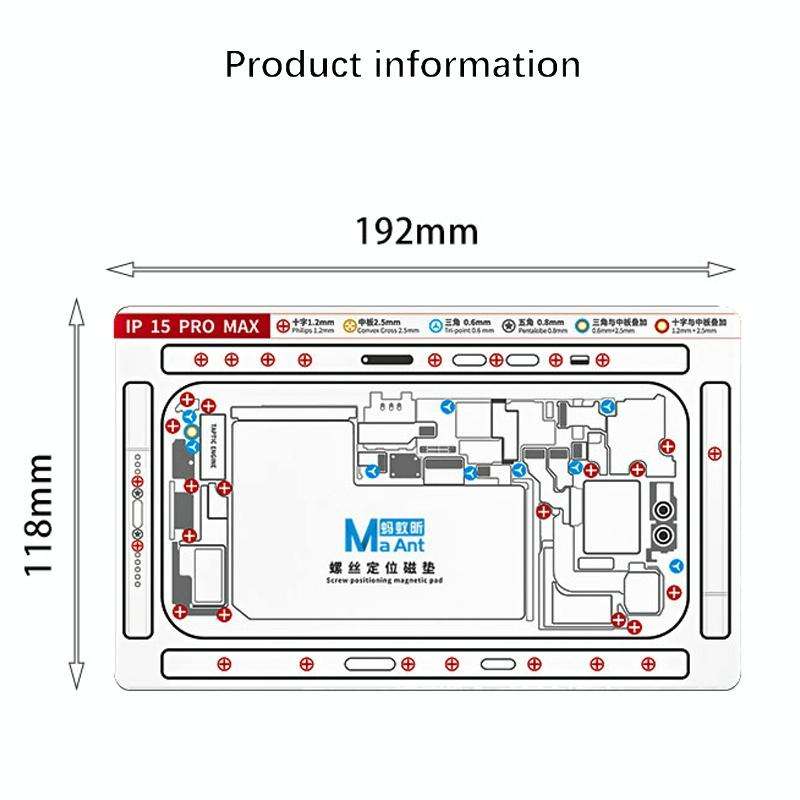 For iPhone 14 Pro Max MaAnt Double-sided Screw Positioning Flexible Soft Magnetic Pad