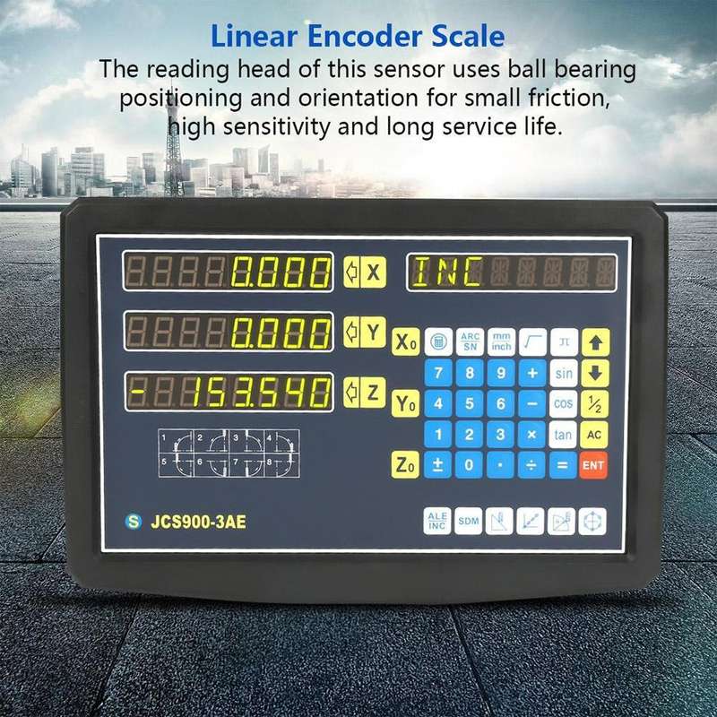 JCS900-3AE Three Axes Digital Readout Display Milling Lathe Machine, US Plug