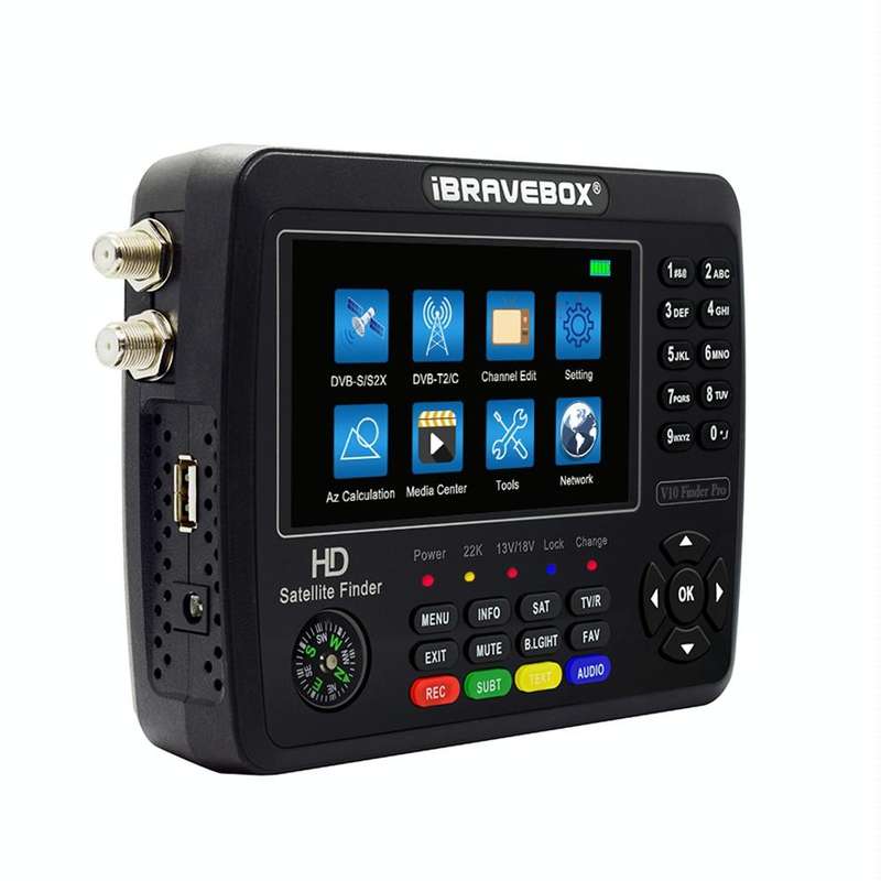 iBRAVEBOX V10 Finder Pro 4.3 inch Display Digital Satellite Meter Signal Finder, Support DVB-S/S2...
