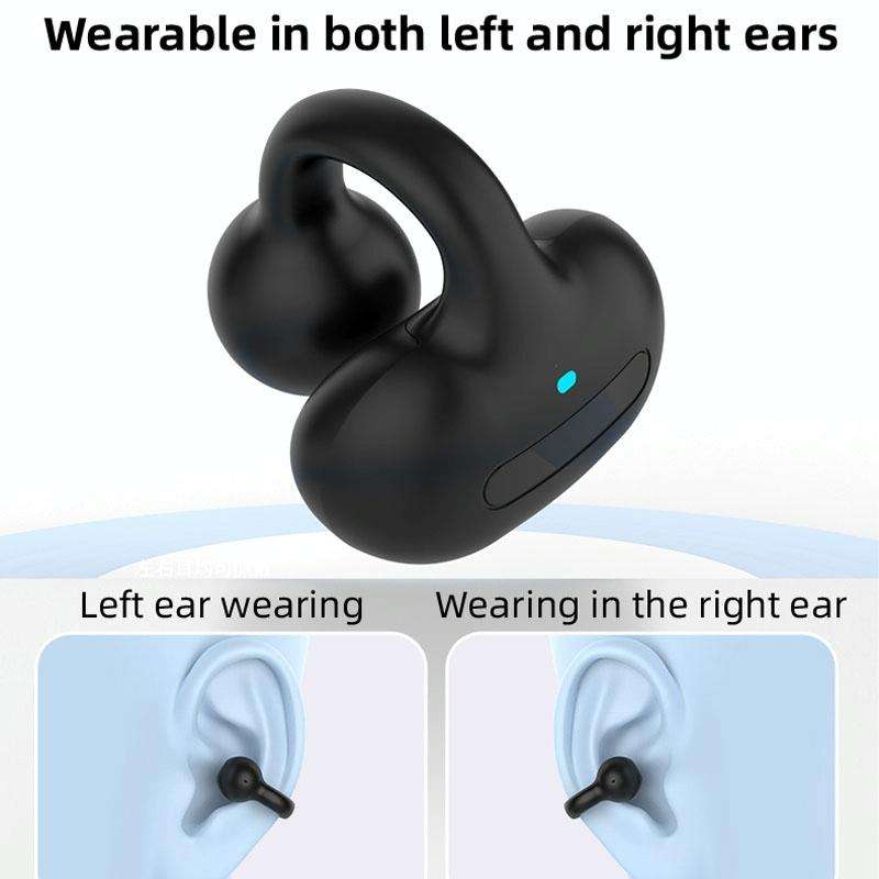 M-S8 Wireless Stereo Single Ear Clip-on Bluetooth Earphone(Blue)