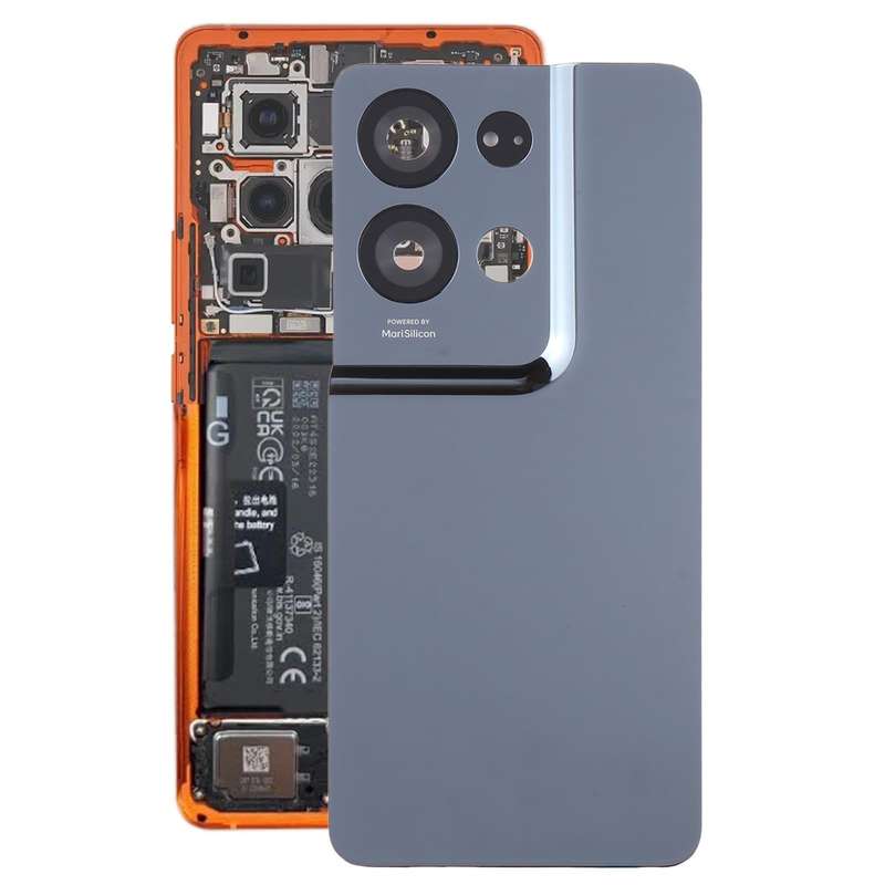 For OPPO Reno8 Pro+ Original Battery Back Cover with Camera Lens Cover(Black)