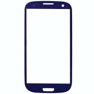 For Samsung Galaxy SIII / i9300 10pcs Front Screen Outer Glass Lens (Blue)
