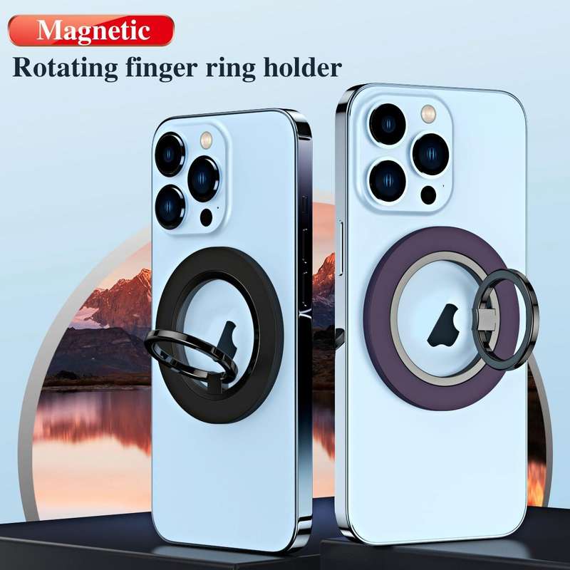 Magsafe Magnetic Frosted Phone Ring Holder(Black)