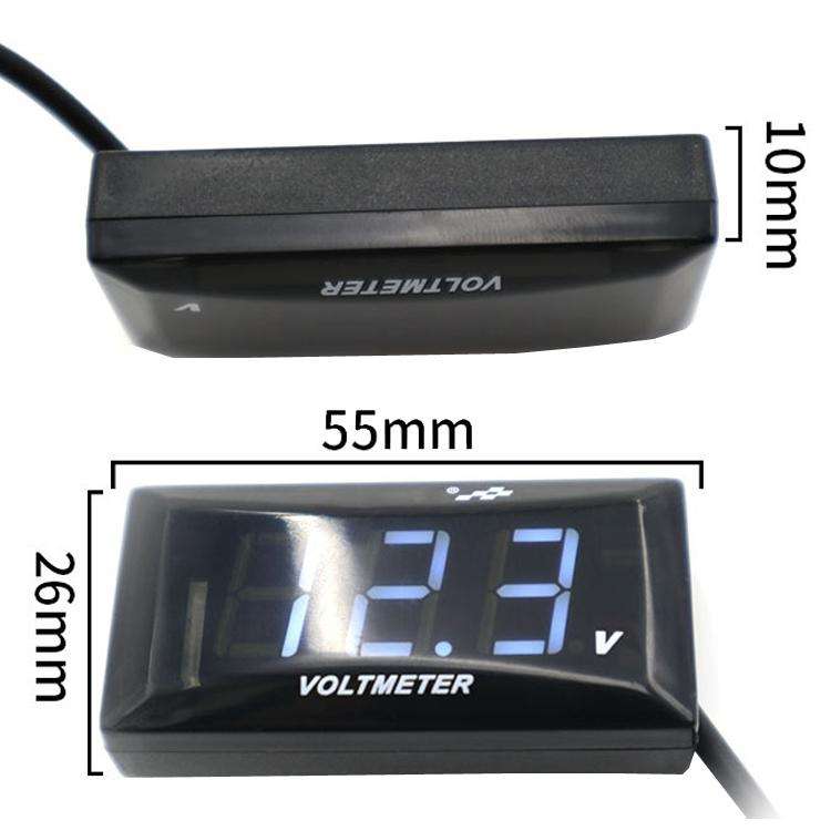 12-150V Motorcycle LCD Display Voltage(Red Light)