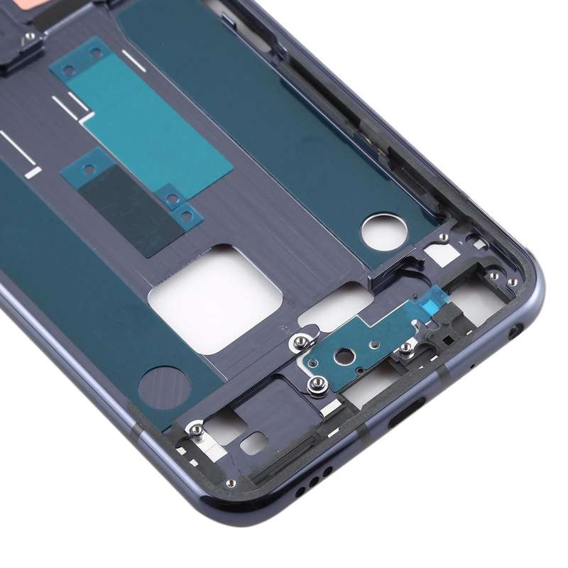 Front Housing LCD Frame Bezel Plate for LG Q70 (Black)