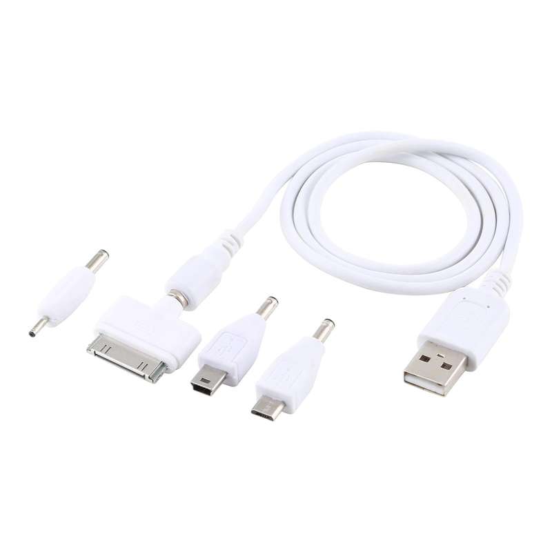 5 in 1 Multi-function Data Cable with 4 Adapters, Suitable for Mico USB / HDMI / Nokia 2.0 / iPho...
