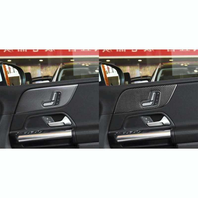 6 PCS / Set Carbon Fiber Car B Front Door Panel Decorative Sticker for Mercedes-Benz B-Class 2019...