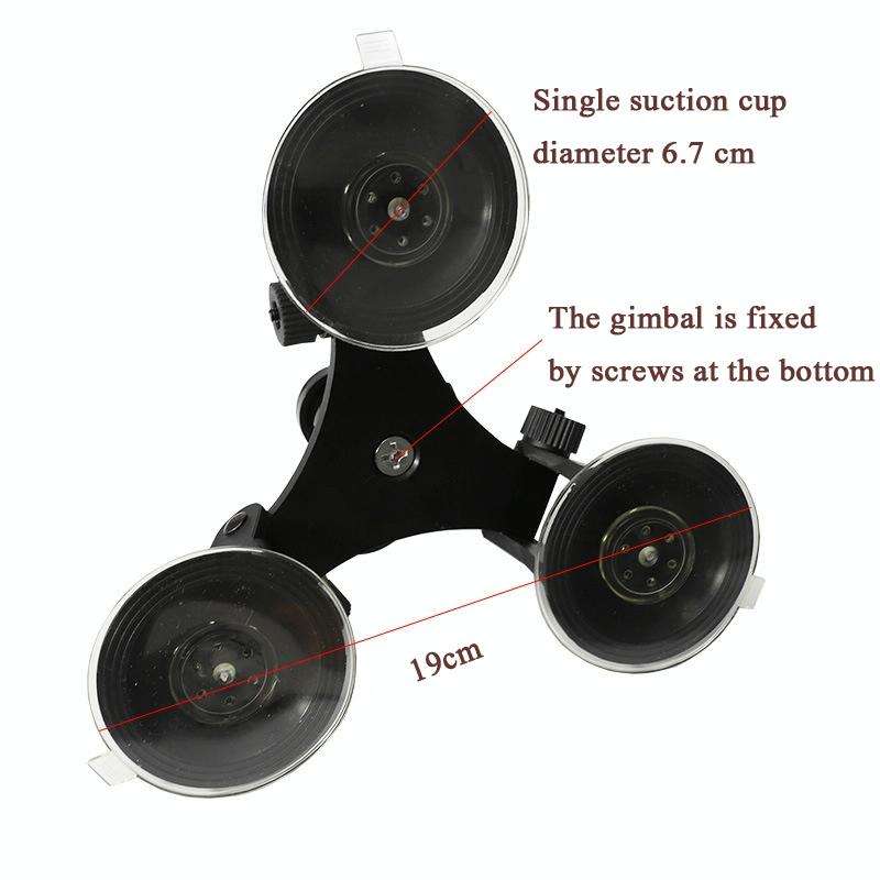 For Insta360 One X / One R Triangle Suction Cup Mount Holder with Ball-Head Tripod Adapter(3-Legs...