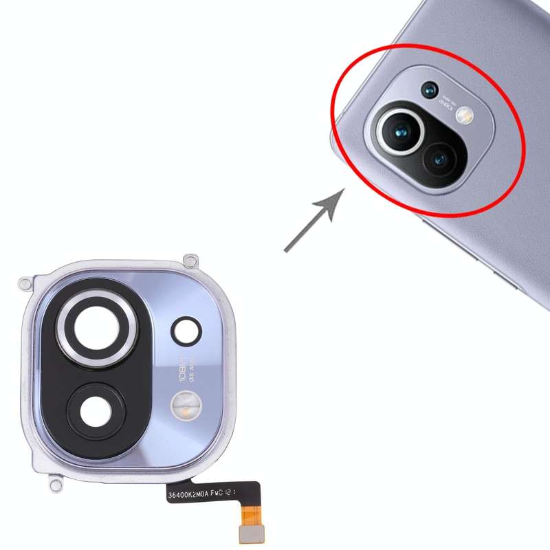 For Xiaomi Mi 11 Back Camera Lens Frame (Purple)