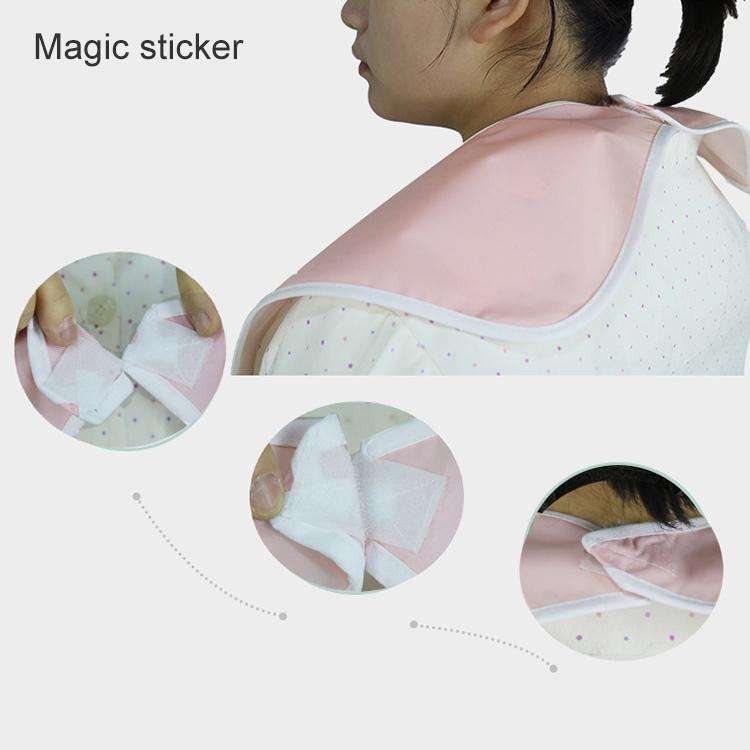 Adult Eat Meal Waterproof Bib, Size:45x65cm(Single Layer Light Green)