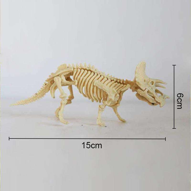 Assembled Triceratops Skeleton Archaeological Excavation Toys Simulation Fossil Model Manual Toys