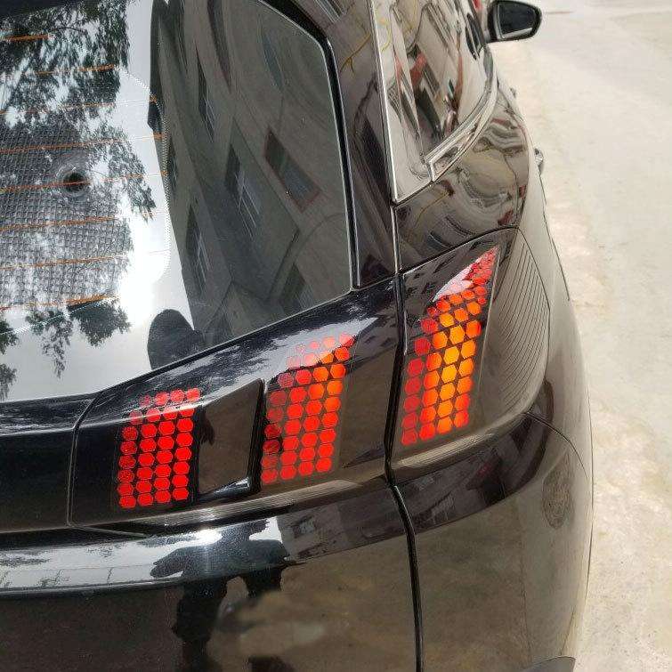 5 PCS Car Honeycomb Tail Lamp Film Universal Personality Modified Light Film Sticker(Carbon Fiber...