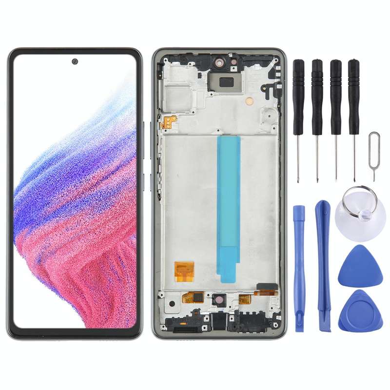 For Samsung Galaxy A53 5G SM-A536 6.48 inch OLED LCD Screen Digitizer Full Assembly with Frame(Bl...