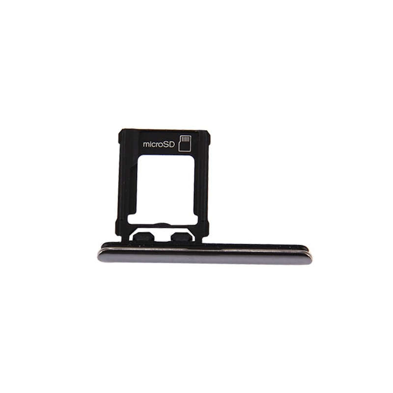 Micro SD Card Tray + Card Slot Port Dust Plug for Sony Xperia XZ Premium (Single SIM Version)(Sil...