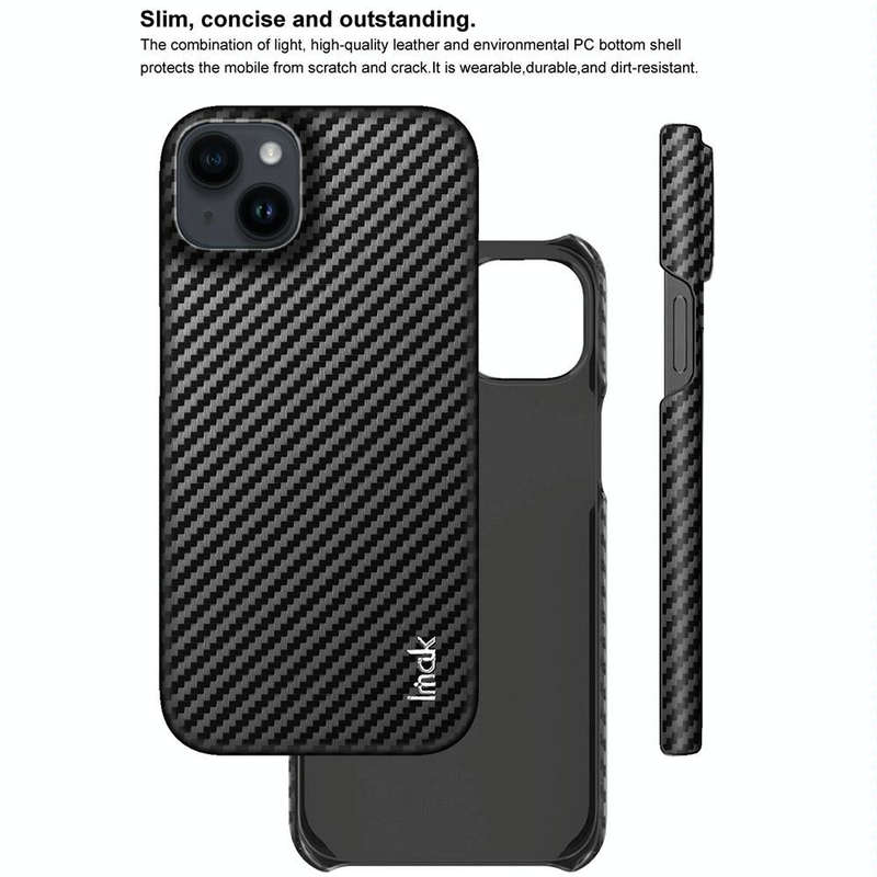 For iPhone 14 IMAK Ruiyi Series Carbon Fiber PU + PC Phone Case