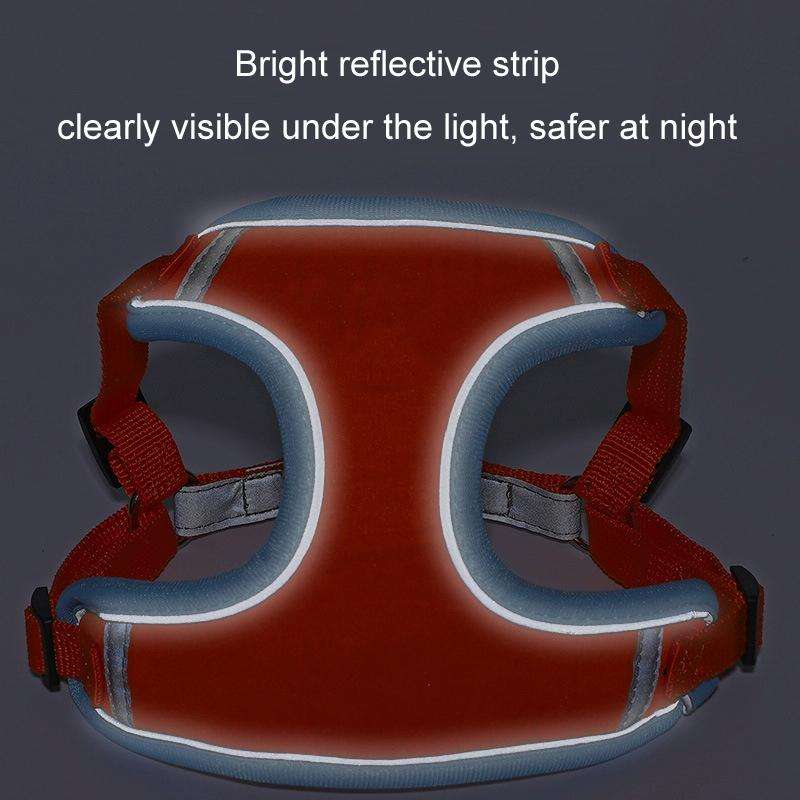 Pet Dog Harness Reflective Anti-break-off Vest-style Leash, Color: Suede Purple(S)