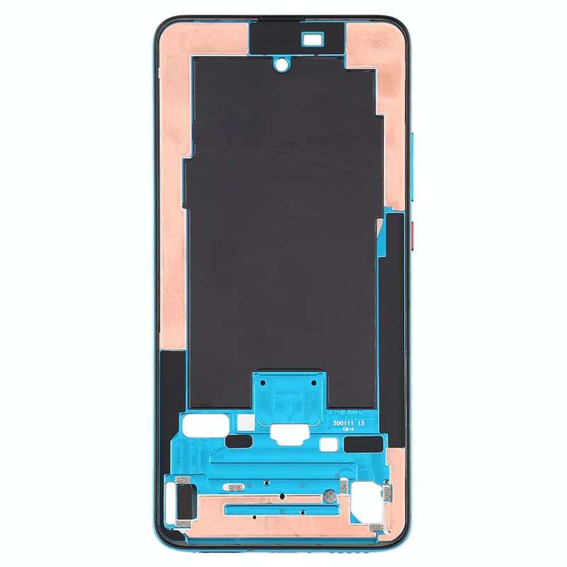 Front Housing LCD Frame Bezel Plate With Side Keys for Xiaomi Redmi K30 Pro (Blue)