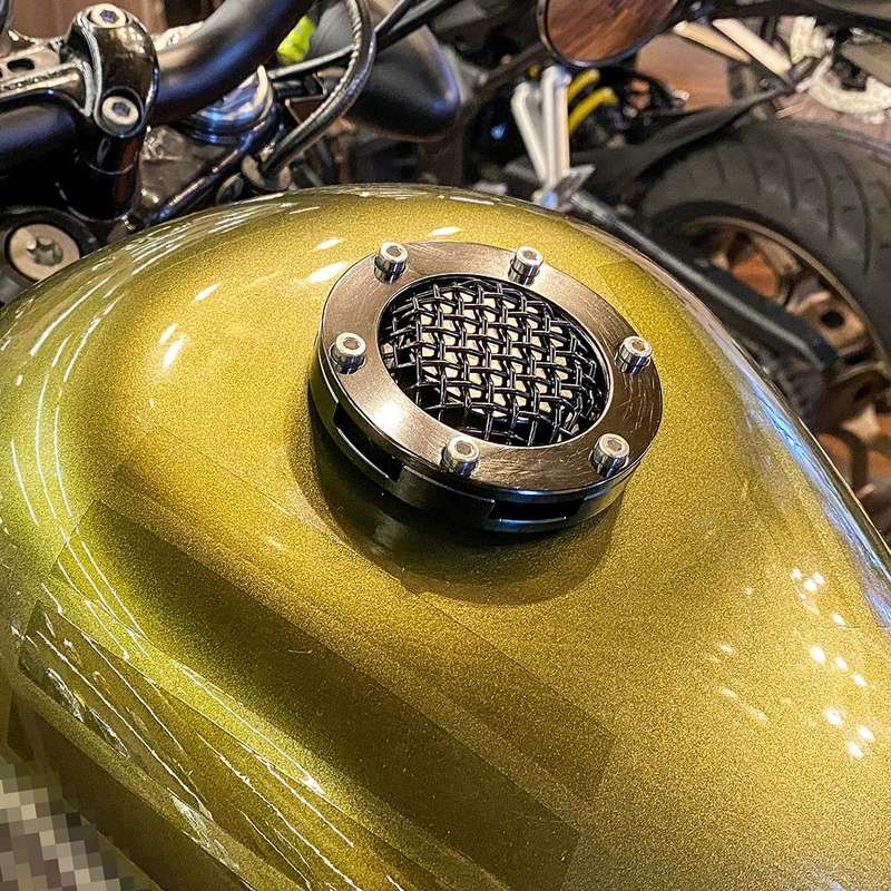 HP-Q088 Retro Motorcycle Modified Fuel Tank Cap for Harley XL883 / X48(Red Bronze)