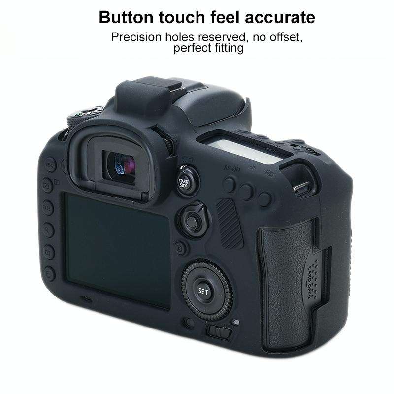 For Canon EOS 7D Mark II Soft Silicone Protective Case (Black)