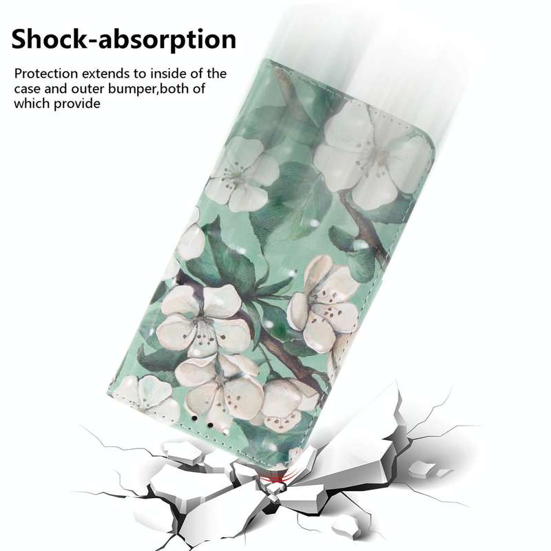 For Honor X7 3D Colored Horizontal Flip Leather Phone Case(Watercolor Flower)