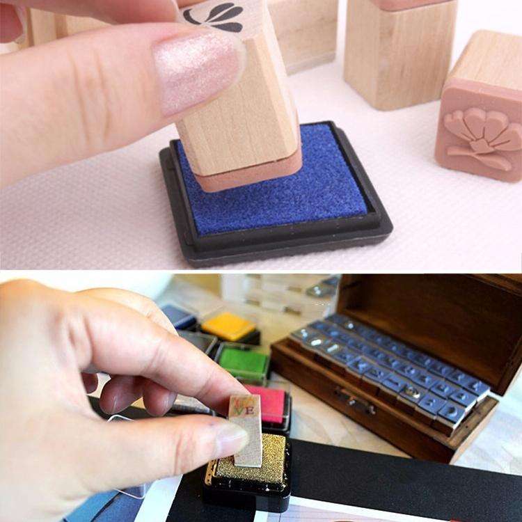 5 PCS Creative Color Ink Pad Small Ink Pad, Size:4x4cm(Pink)