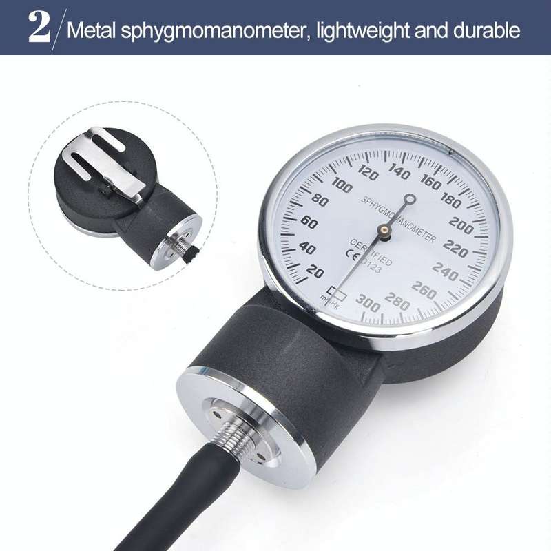 Manual Blood Pressure Watch With Stethoscope Double Tube Double Head Old Sphygmomanometer Arm Typ...