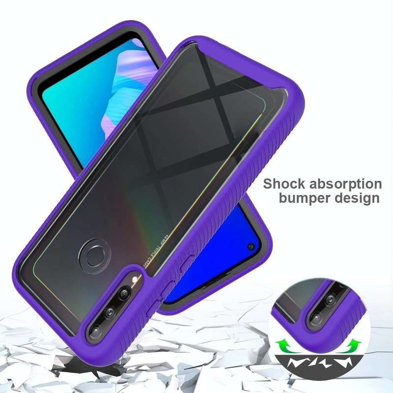 For Huawei Y7p Starry Sky Solid Color Series Shockproof PC + TPU Protective Case(Purple)