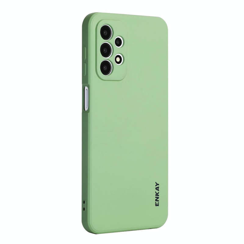 For Samsung Galaxy A23 ENKAY Liquid Silicone Soft Shockproof Phone Case(Light Green)