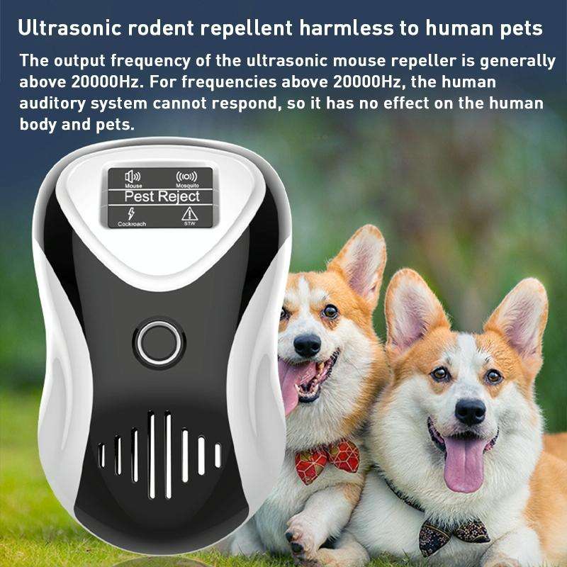 Ultrasonic Multifunctional Mouse Repeller Energy-Saving Silent Insect Repeller, Plug Type:EU Plug...