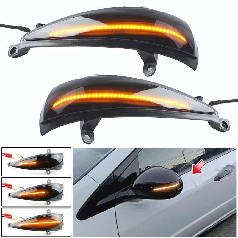 1 Pair For Honda Civic 2006-2011 Car Dynamic LED Turn Signal Light Rearview Mirror Flasher Water ...