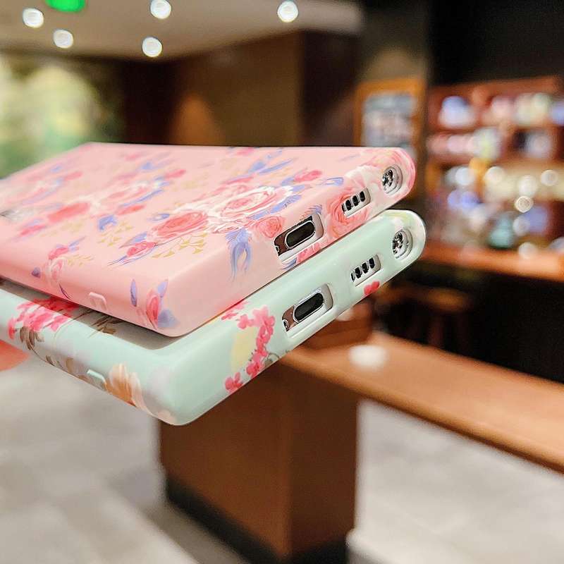 For Samsung Galaxy S21 5G Small Floral Phone Case(Green)