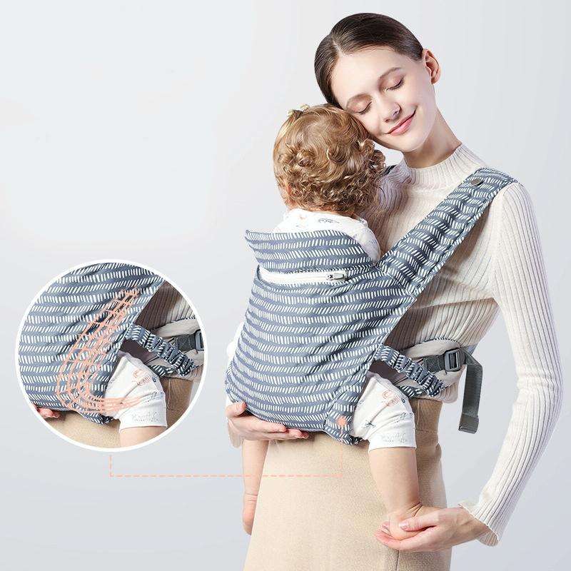 Kangaroo Baby Portable Multifunctional Baby Carrier Front Hold Baby Breathable Carrier(Lotus Color)