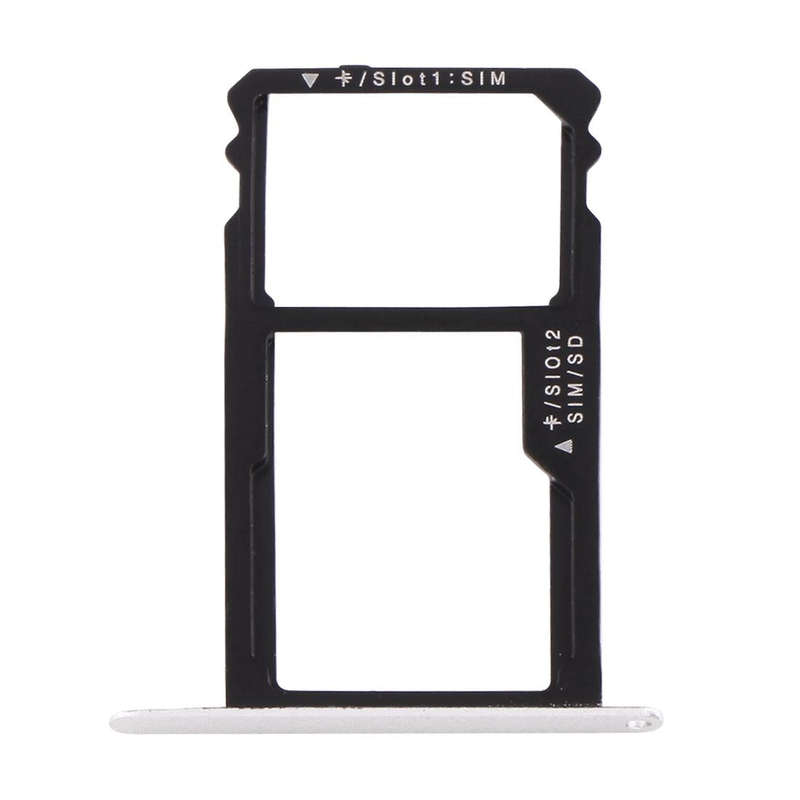 For Huawei Honor 7 Nano SIM Card Tray + Nano SIM / Micro SD Card Tray (Silver)